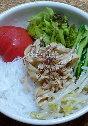 鶏皮と緑豆春雨入り中華風サラダ-レシピのメイン写真