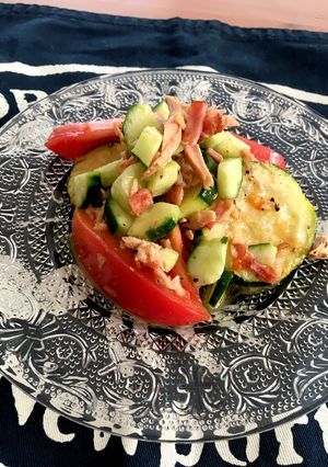 ズッキーニとトマトキュウリの夏野菜サラダ-レシピのメイン写真