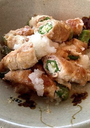 さっぱり！豚肉とオクラのぽん酢炒め！-レシピのメイン写真