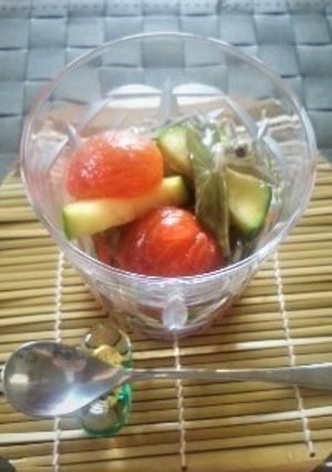 ズッキーニとトマトのじゅんさい和え-レシピのメイン写真