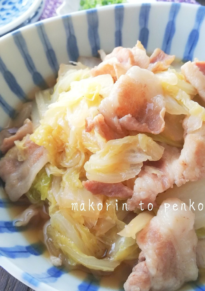 簡単＊豚バラ肉とトロトロ白菜の煮物-レシピのメイン写真