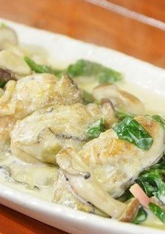 ほうれん草とアスパラと長寿牡蠣クリーム煮-レシピのメイン写真