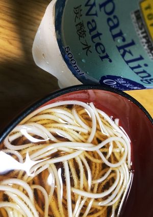 素麺の麺つゆを炭酸水で割ってみた!-レシピのメイン写真