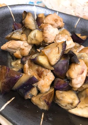 鳥もも肉とナスのポン酢炒め-レシピのメイン写真