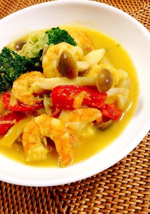 *エビのクリームスパイシースープカレー*-レシピのメイン写真