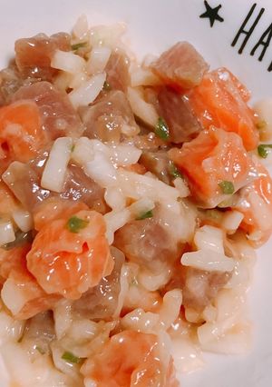 簡単ポキ✩サーモンとマグロのポキ-レシピのメイン写真
