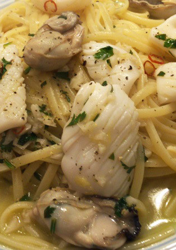 海鮮パスタ（長寿牡蠣だし」-レシピのメイン写真