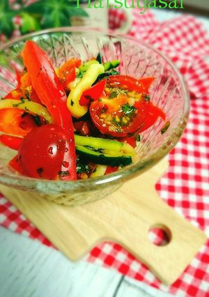 夏野菜の簡単！ジェノベーゼサラダ-レシピのメイン写真
