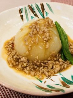 新玉ねぎのピリ辛そぼろあんかけ-レシピのメイン写真