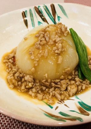 新玉ねぎのピリ辛そぼろあんかけ-レシピのメイン写真