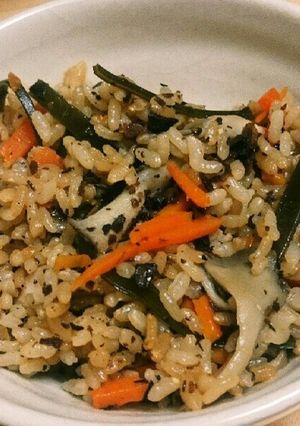 ゴボウ茶出がらし活用五目ご飯-レシピのメイン写真