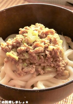 めんつゆで簡単★ひき肉のカレー混ぜうどん-レシピのメイン写真