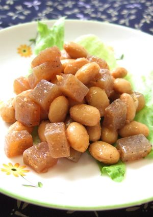 大豆とこんにゃくの胡麻ダレ炒め★-レシピのメイン写真