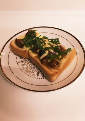 ❁焼き鳥と大葉のトースト❁-レシピのメイン写真