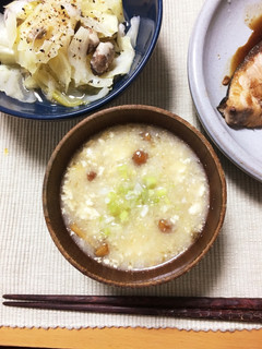 なめことくずし豆腐長芋のすり流し味噌汁-レシピのメイン写真