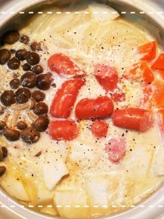 土鍋で簡単!かぶのミルク味噌スープ鍋-レシピのメイン写真