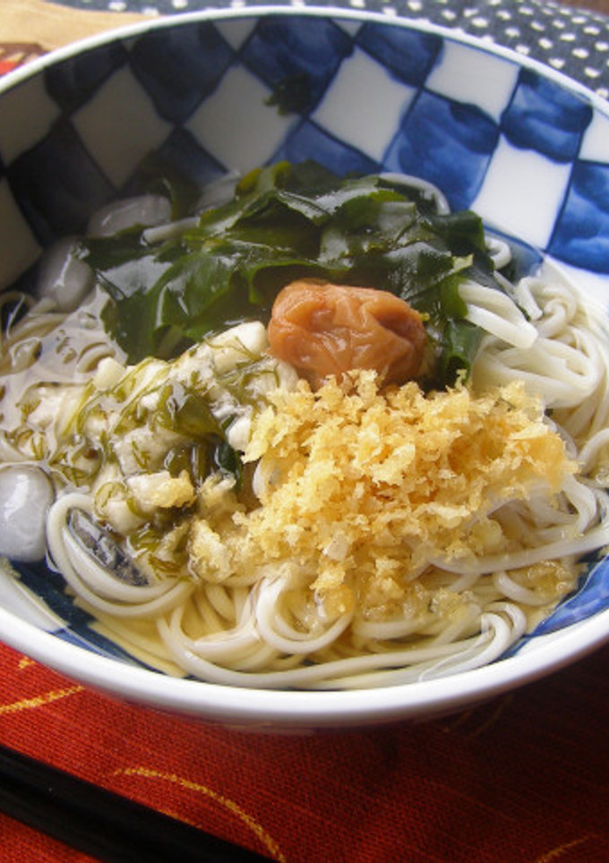 長寿牡蠣だしのぶっかけうどん-レシピのメイン写真