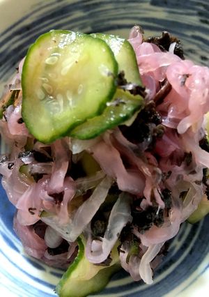 紫玉ねぎときゅうりの紫蘇甘酢サラダ-レシピのメイン写真