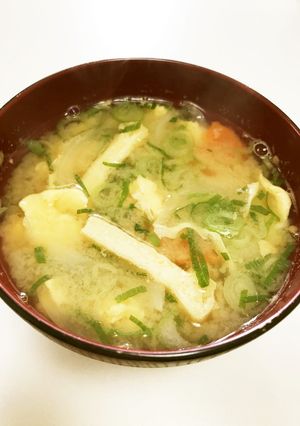 アレンジ自在♪好きな具材で卵の味噌汁-レシピのメイン写真