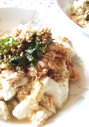 くずし豆腐と鮭の簡単和え～☆-レシピのメイン写真