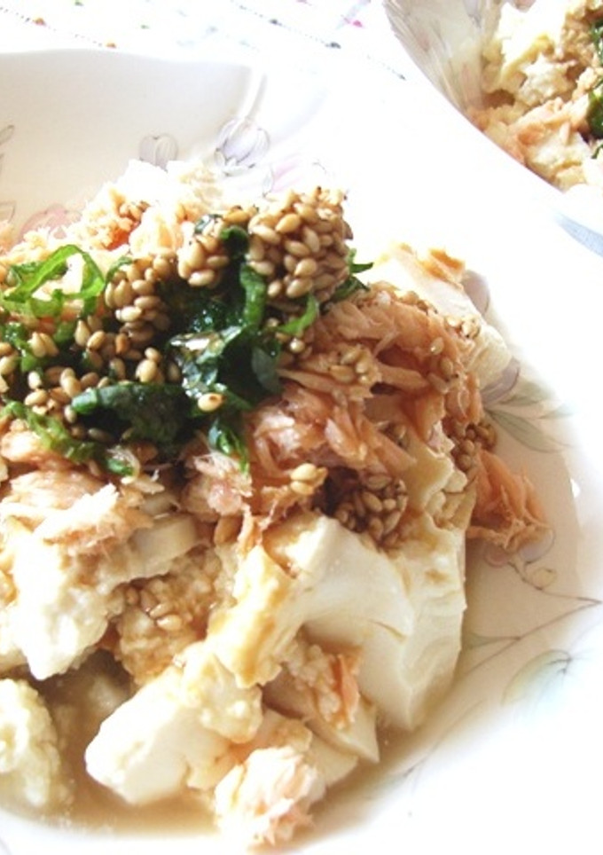 くずし豆腐と鮭の簡単和え～☆-レシピのメイン写真