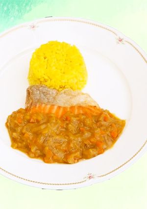 魚の米粉フリットカレーソース【学校給食】-レシピのメイン写真