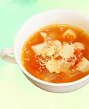 打ち豆入りミネストローネ【学校給食】