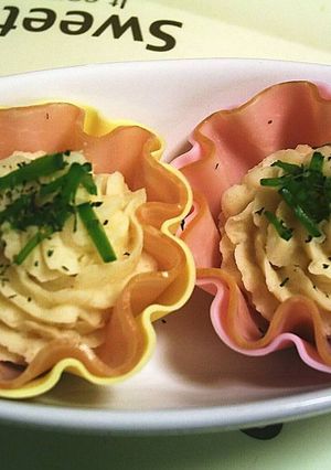 ふわり♪ゴマドレマッシュの花CUPサラダ-レシピのメイン写真