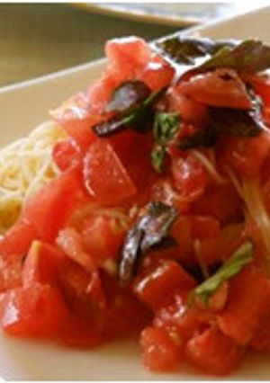 トマトとバジルの冷製パスタ-レシピのメイン写真