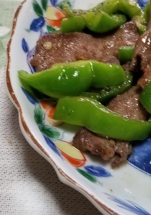 中華風タンとピーマン炒め-レシピのメイン写真