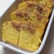 シナモンクランブルをのせたパウンドケーキ