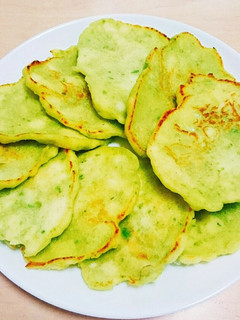 【離乳食後期】枝豆豆腐パンケーキ-レシピのメイン写真