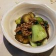 茄子と青梗菜のひき肉炒め