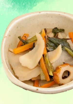 切干しかぶらの煮付け【学校給食】-レシピのメイン写真