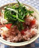 ＊ピンク飯！カリ梅ゆかりの炊き込みご飯＊