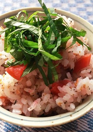 ＊ピンク飯！カリ梅ゆかりの炊き込みご飯＊-レシピのメイン写真
