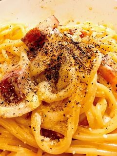 厚切りベーコンの濃厚カルボナーラ-レシピのメイン写真