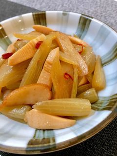 *ふき と 筍の油炒め さつま揚げ入り*-レシピのメイン写真