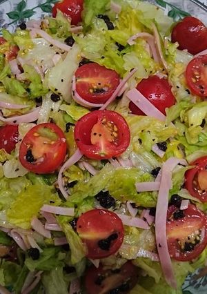 ハムとレタスのサラダ-レシピのメイン写真