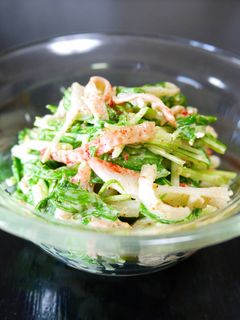 水菜とカニカマの胡麻マヨサラダ-レシピのメイン写真