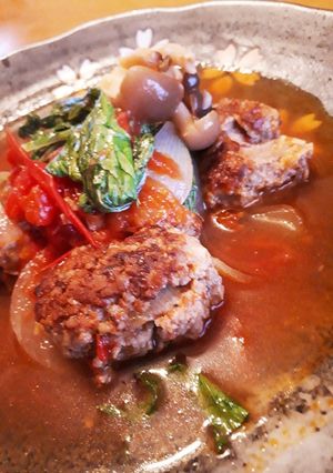 トマトハンバーグスープ-レシピのメイン写真