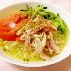 รูปของ *カニマヨ中華風*冷やしラーメン