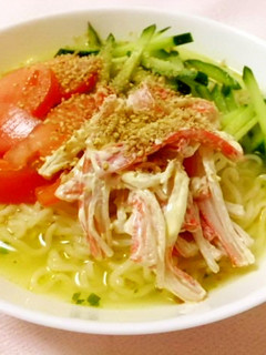 *カニマヨ中華風*冷やしラーメン-レシピのメイン写真