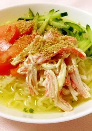 *カニマヨ中華風*冷やしラーメン-レシピのメイン写真