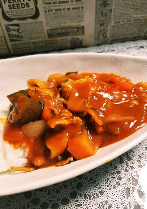 夏野菜のハヤシライス-レシピのメイン写真