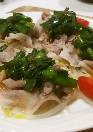 ゆで豚とにらの香味だれ-レシピのメイン写真