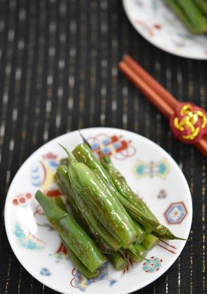 焼きいんげんの生姜醤油浸し【作り置き】-レシピのメイン写真