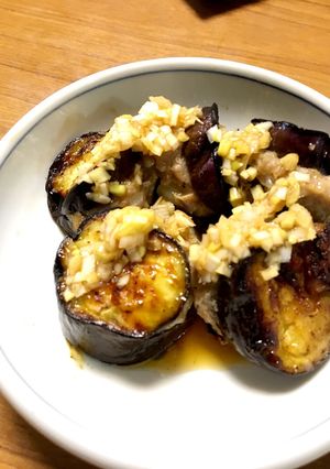 なすの豚ミンチはさみ焼き-レシピのメイン写真