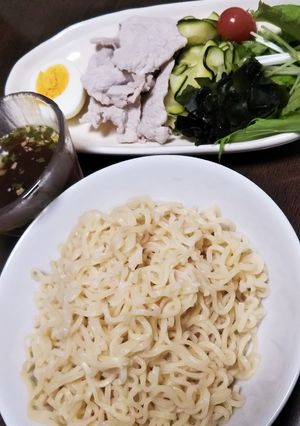 サッポロ一番で冷しゃぶつけ麺-レシピのメイン写真
