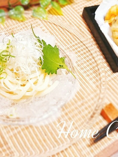 簡単ひんやり!かき氷のぶっかけうどん-レシピのメイン写真